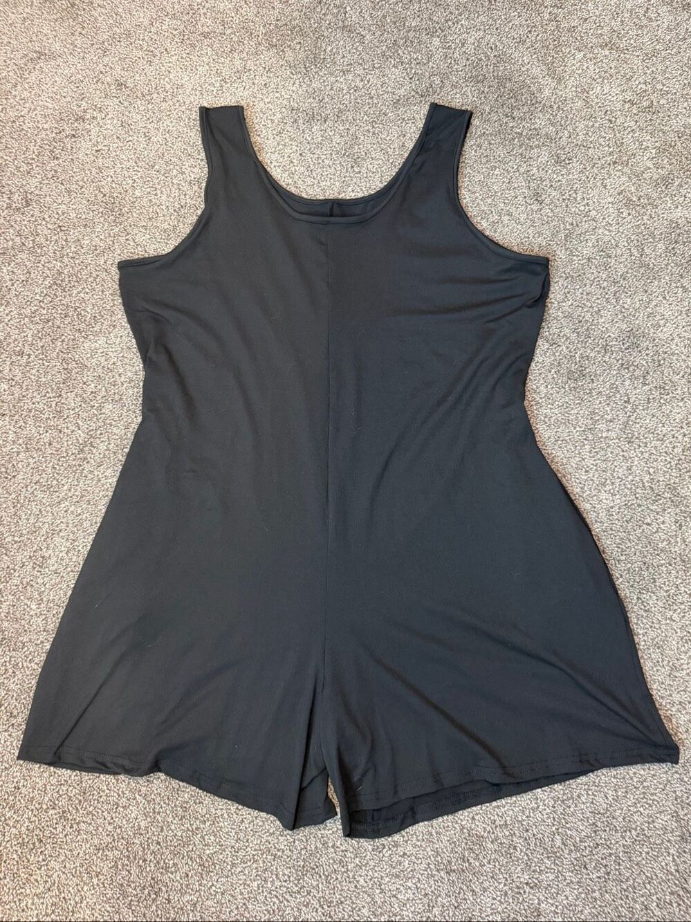 Black Sleeveless Romper with pockets- Size 2XL